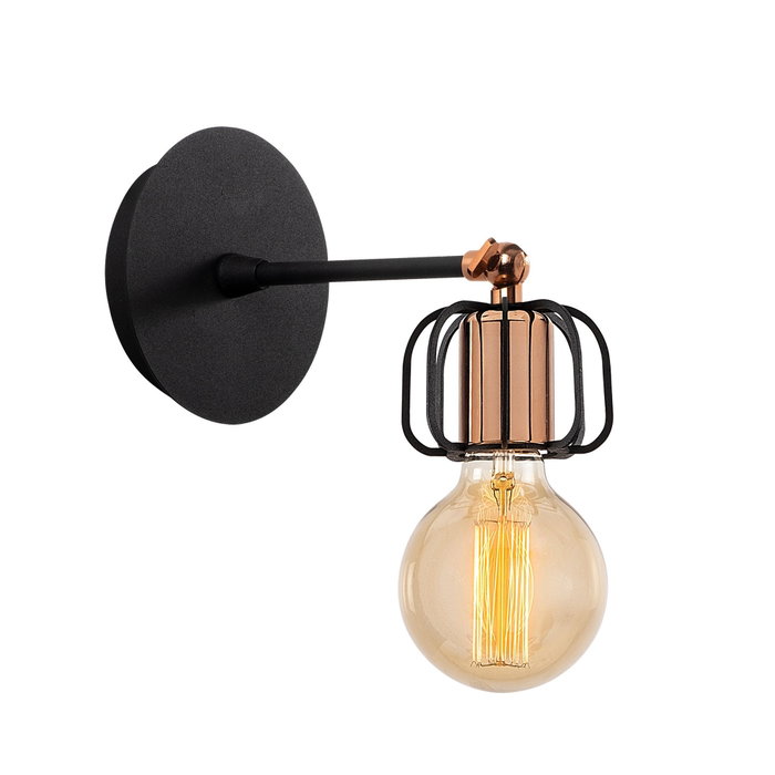 Opviq Demre - N-1206 Lámpara de pared industrial negra